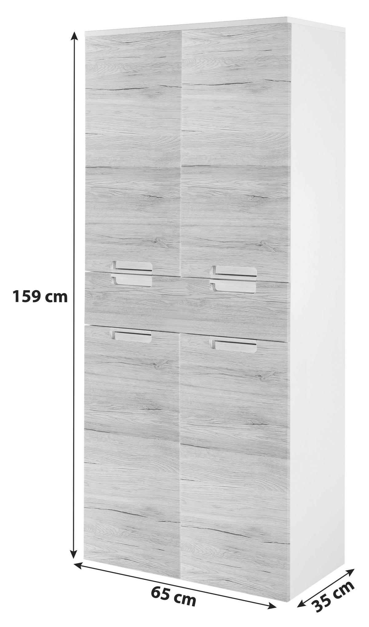 Badezimmer-Hochschrank mit Chromgriffen kaufen