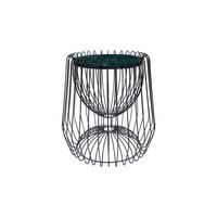 Beistelltisch Malibu Grün/Schwarz - Schwarz/Grün, Basics, Stein/Metall (50/51/50cm) - Kayoom