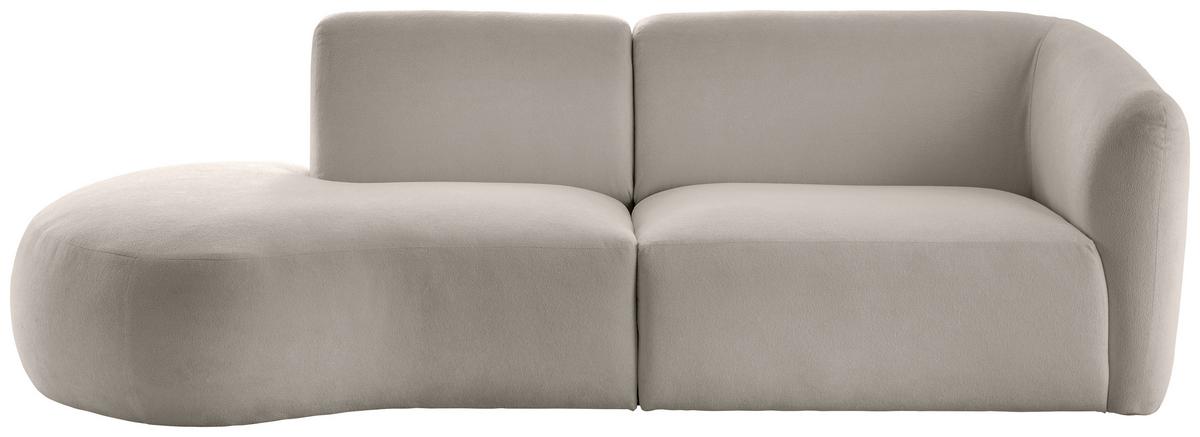 Ecksofa Jesi, Taupe S: 238x107 Cm - Taupe/Schwarz, MODERN, Textil (238/107cm) - Livetastic
