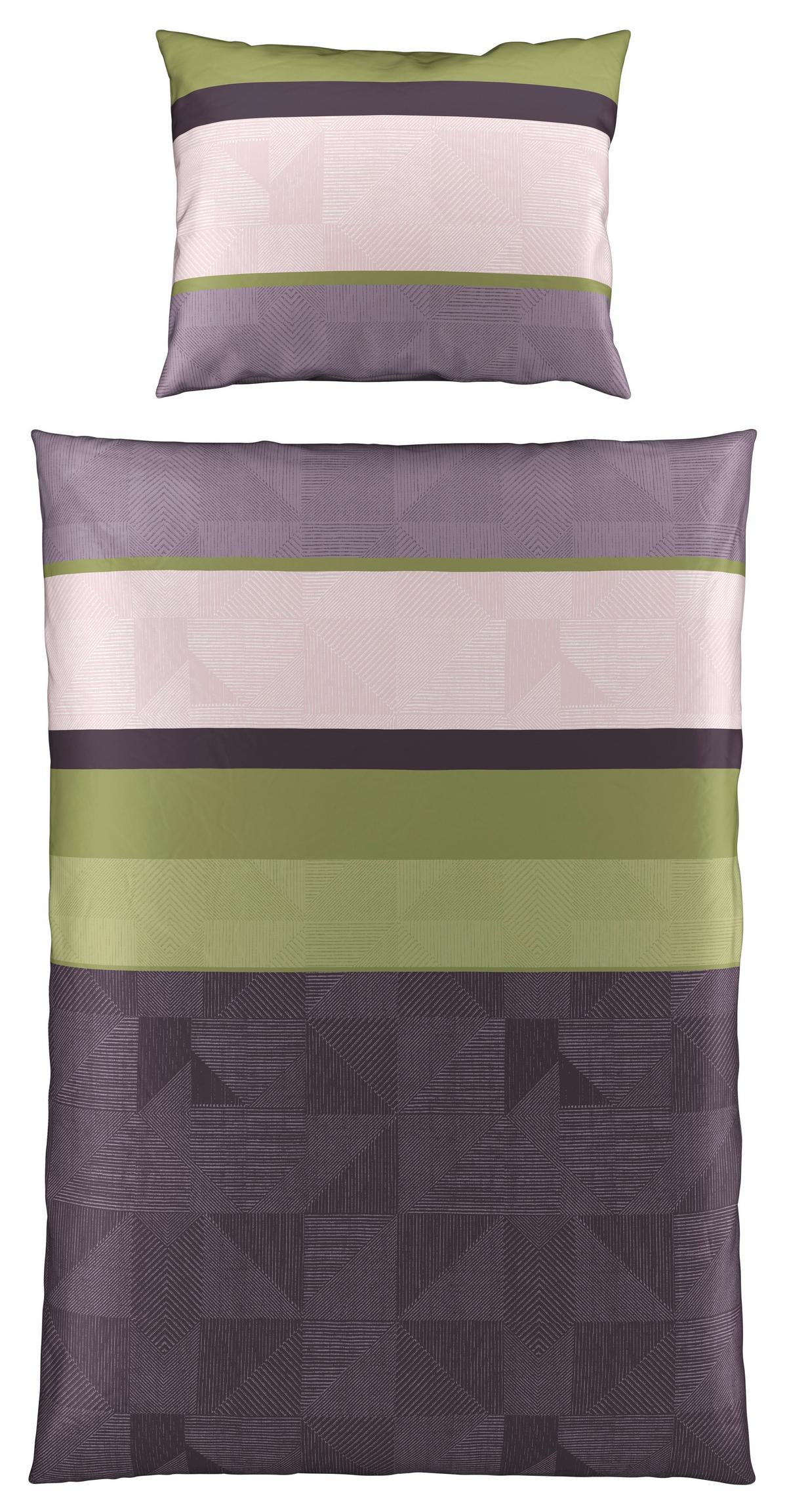 Ágyneműhuzat-garnitúra Giselle - lila/szürke, Romantik / Landhaus, textil (140/200cm) - James Wood