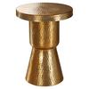 Beistelltisch Rund Hammerschlag Delyla Goldfarben - Goldfarben, LIFESTYLE, Metall (43/43/59cm) - MID.YOU