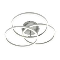 STROPNÉ LED SVIETIDLO ROLAND - strieborná/niklová, Modern, kov/plast (47/38,5/8cm) - Mömax