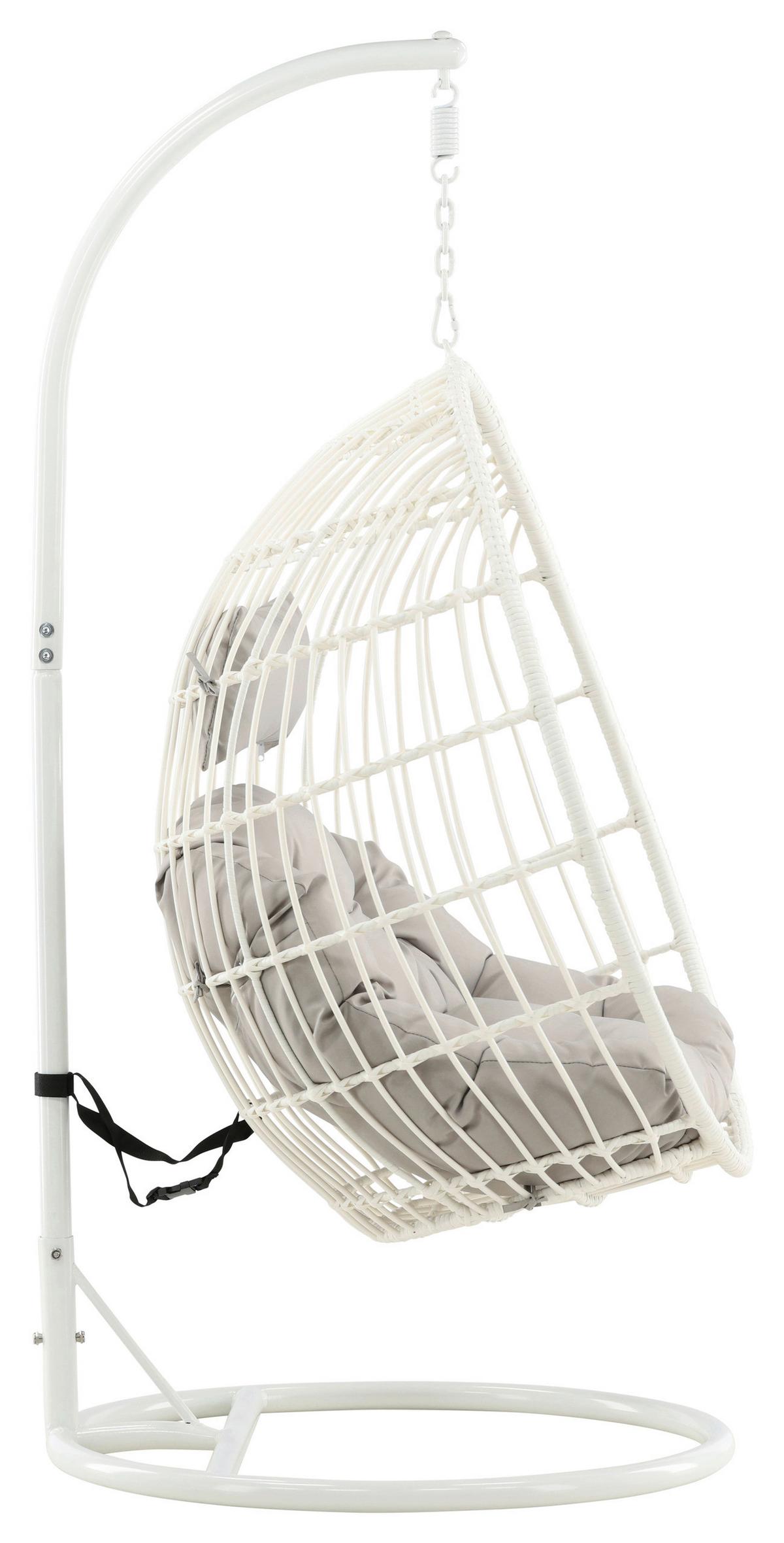 HÄNGESESSEL VIGA - Weiß, KONVENTIONELL, Holz (95/196/95cm) - Gardenson