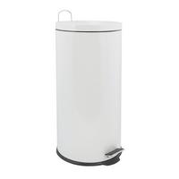 Treteimer Abfalleimer Stahl 30 L,weiß - Schwarz/Weiß, Basics, Kunststoff/Metall (29.5/63.5/29.5cm) - Spirella