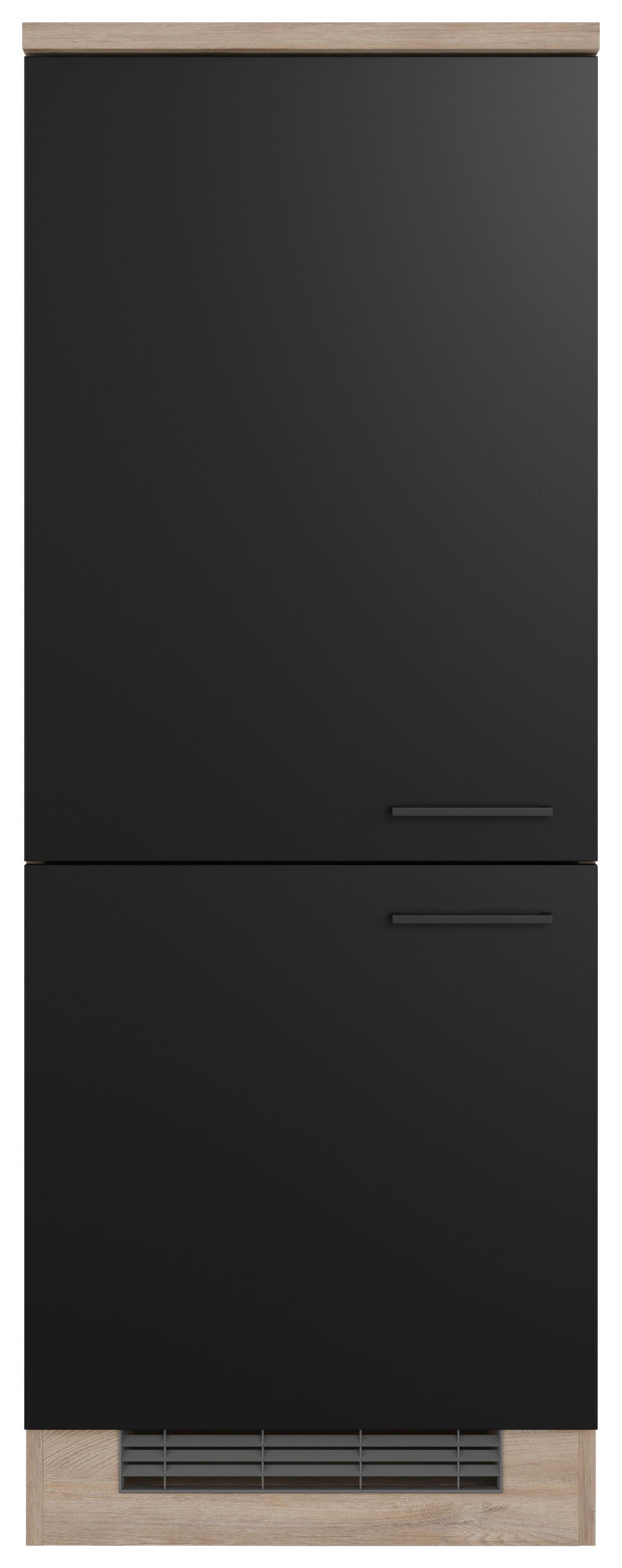 Geräteumbauschrank Capri Eiche/schwarz B: 60 Cm - Eichefarben/Schwarz, KONVENTIONELL, Holzwerkstoff (60/160,6/60cm) - FlexWell
