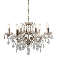 Kristall-Hängeleuchte Paris 8736-6ab - Klar, Design, Glas/Metall (70/43cm)
