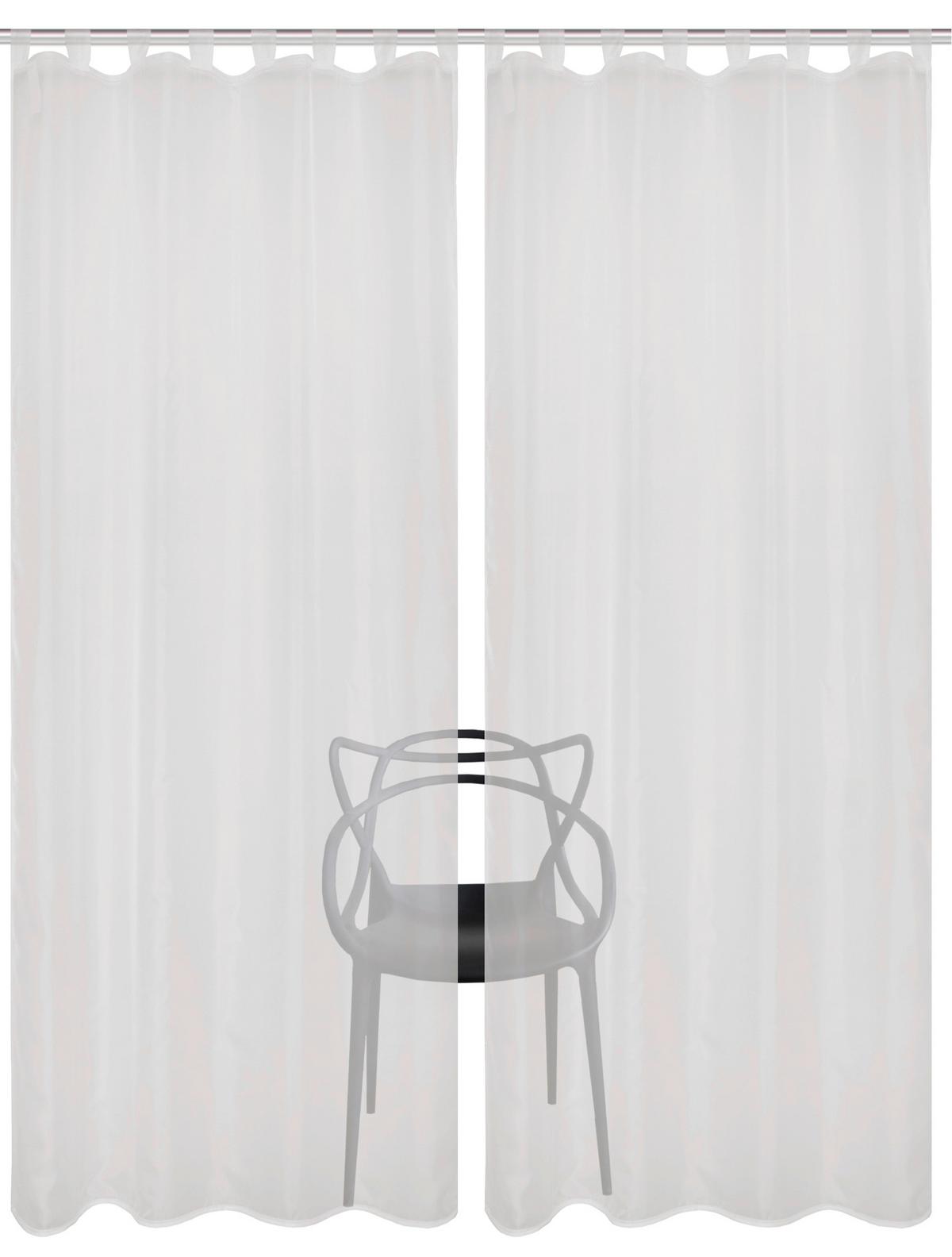 Schlaufenvorhang Nessi - Grau Hochglanz, Basics, Textil (135/245cm)