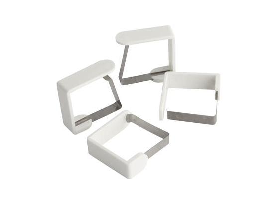 Tischtuchklammer 4 Stk./Pkg. - Weiß, KONVENTIONELL, Kunststoff/Metall (4,5cm) - Fackelmann Tischtuchklammer 4 Stk./Pkg. - Weiß, KONVENTIONELL, Kunststoff/Metall (4,5cm) - Fackelmann