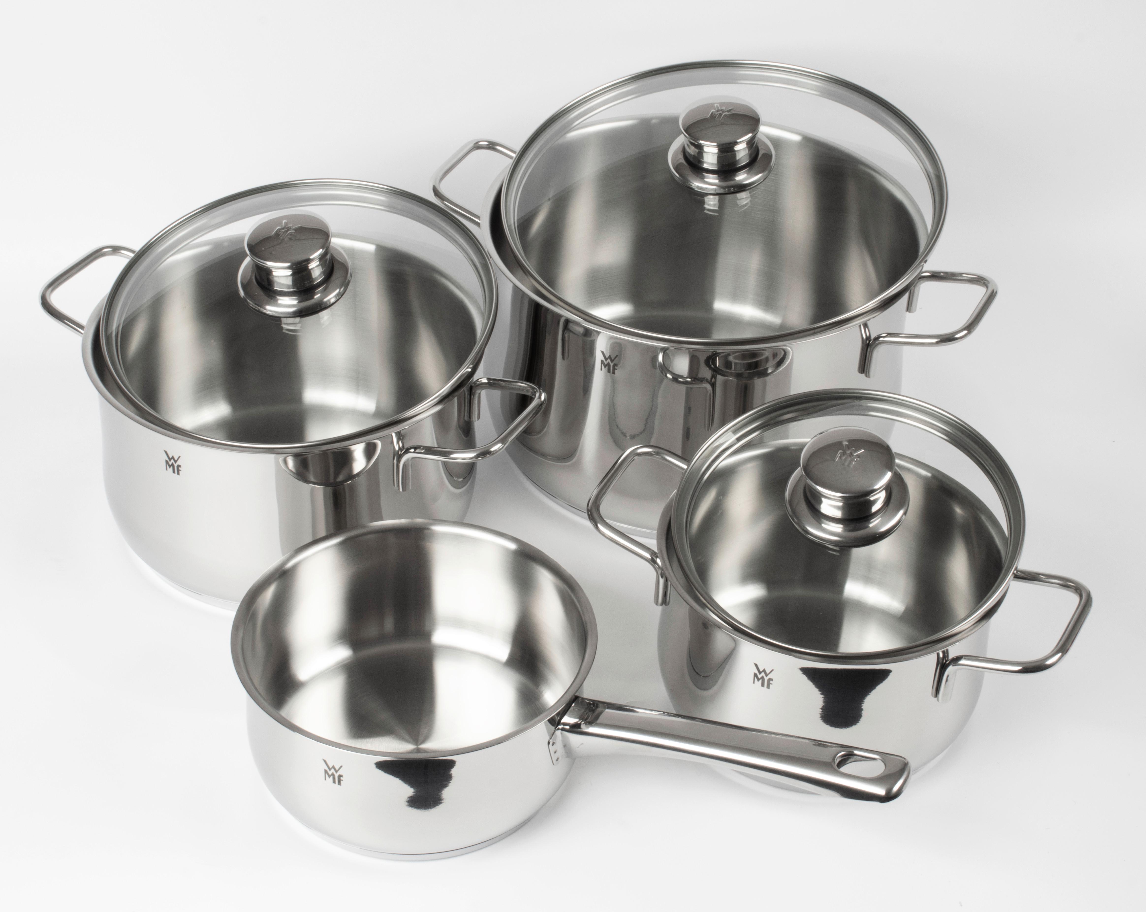 Kochtopset 7--teilig. Diadem Plus Edelstahl, poliert - Edelstahlfarben, Basics, Metall (54,5/29,3/23,3cm) - WMF