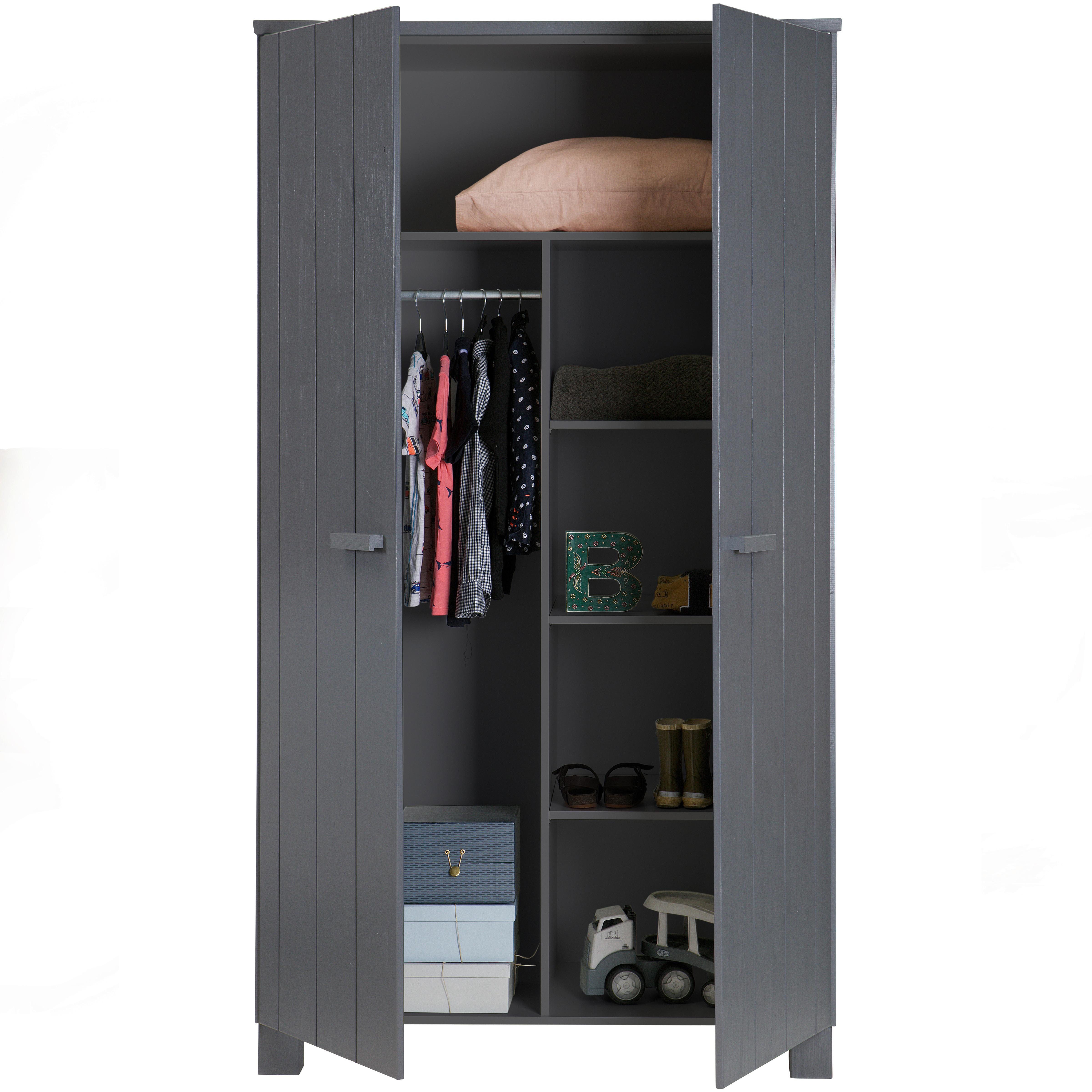 Garderobenschrank Dennis Grau B: 111 cm