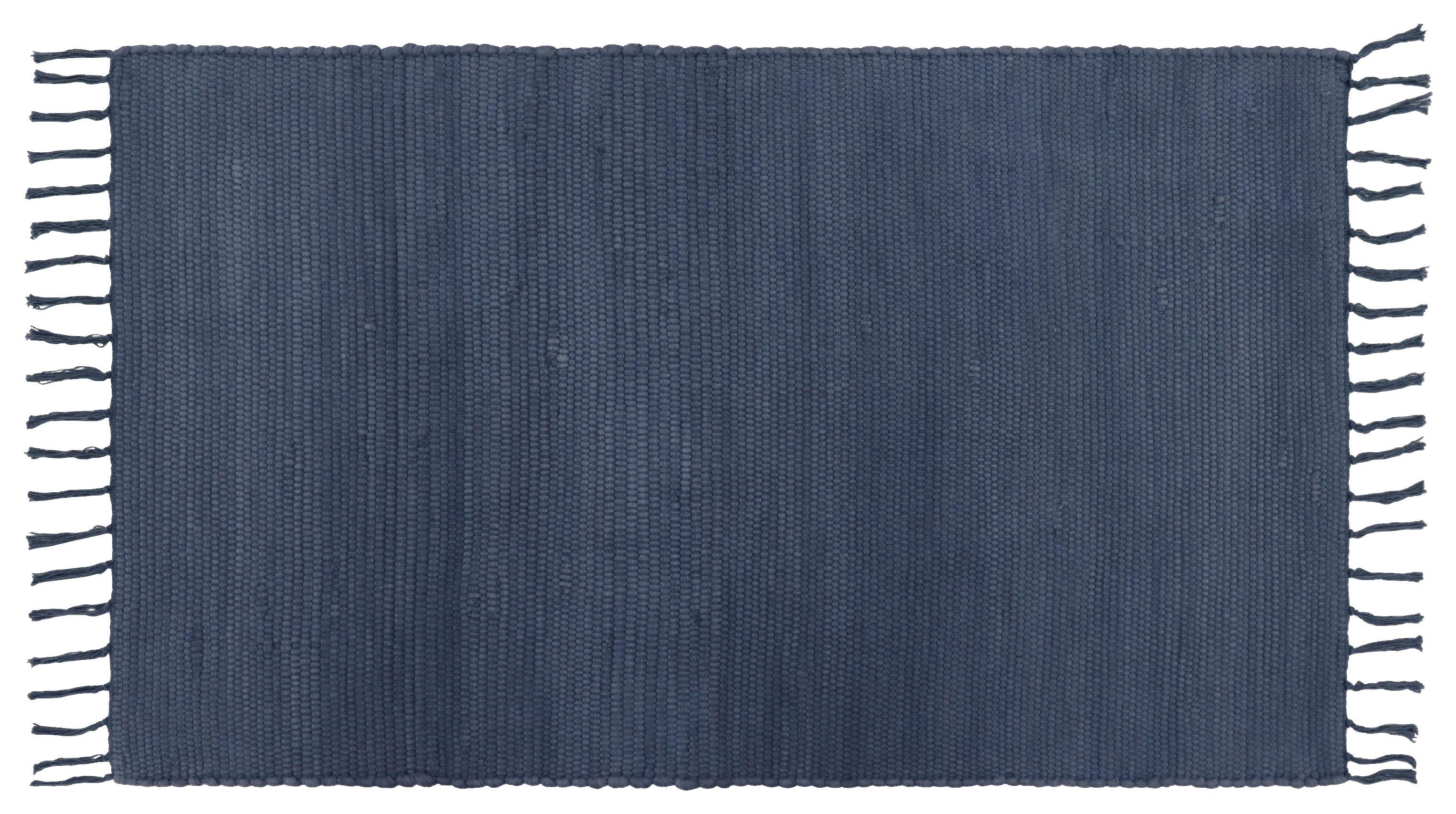 Handwebteppich Annika - Blau, MODERN, Textil (70/120cm) - James Wood