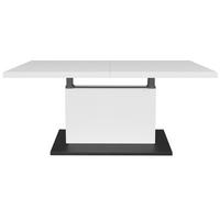Couchtisch Lift Schwarz/Weiß B: 120 cm - Schwarz/Eiche Artisan, Design, Holzwerkstoff/Metall (120-160/56-75/70cm) - MID.YOU