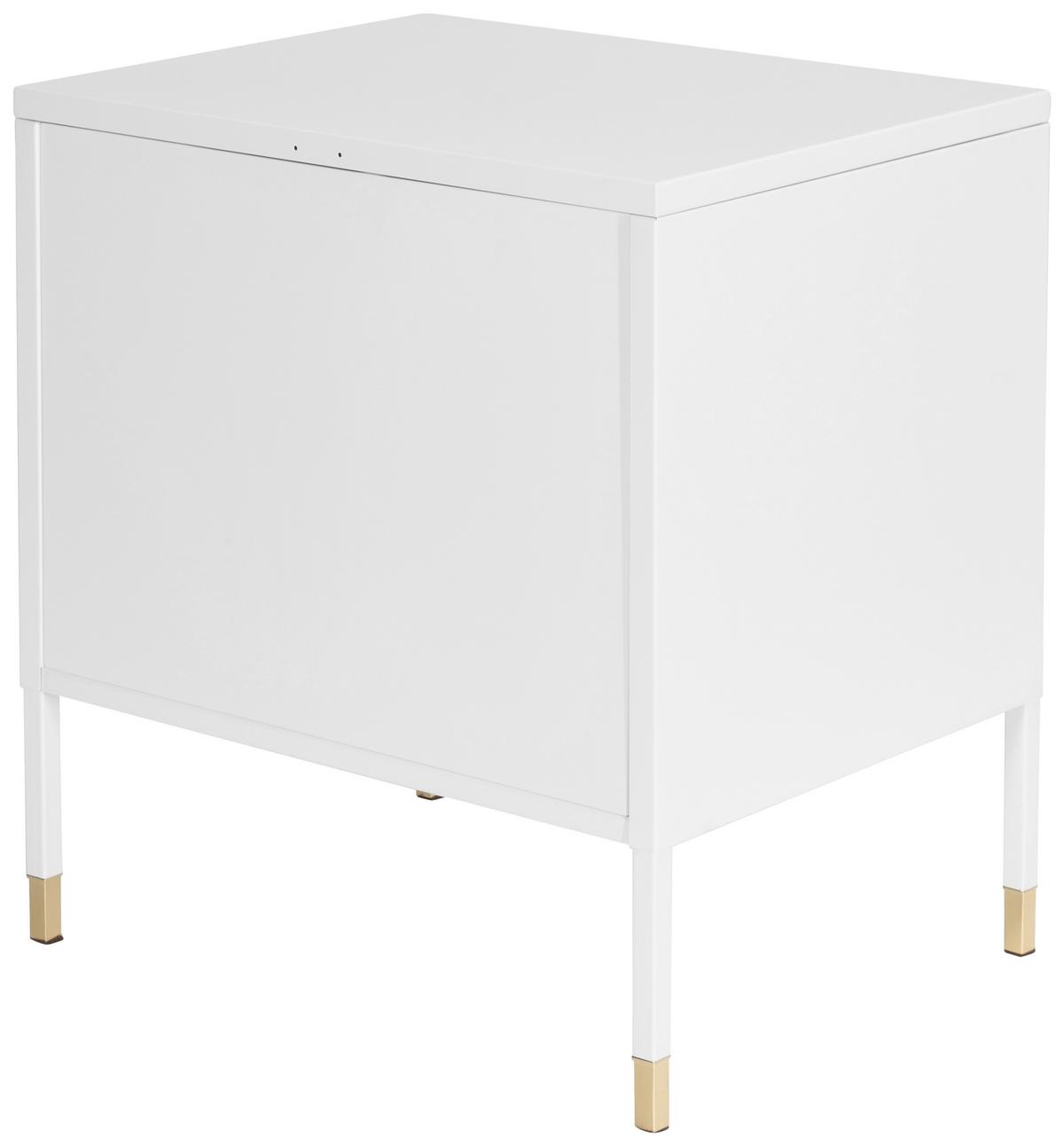 Sideboard 45 Cm Umeo Weiß - Weiß, Basics, Metall (45/50/35cm) - MID.YOU