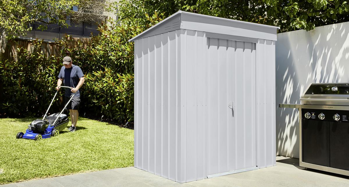 Gerätehaus Ohne Boden 180x199x124 Cm - Silberfarben, Basics, Metall (180/199/124cm)