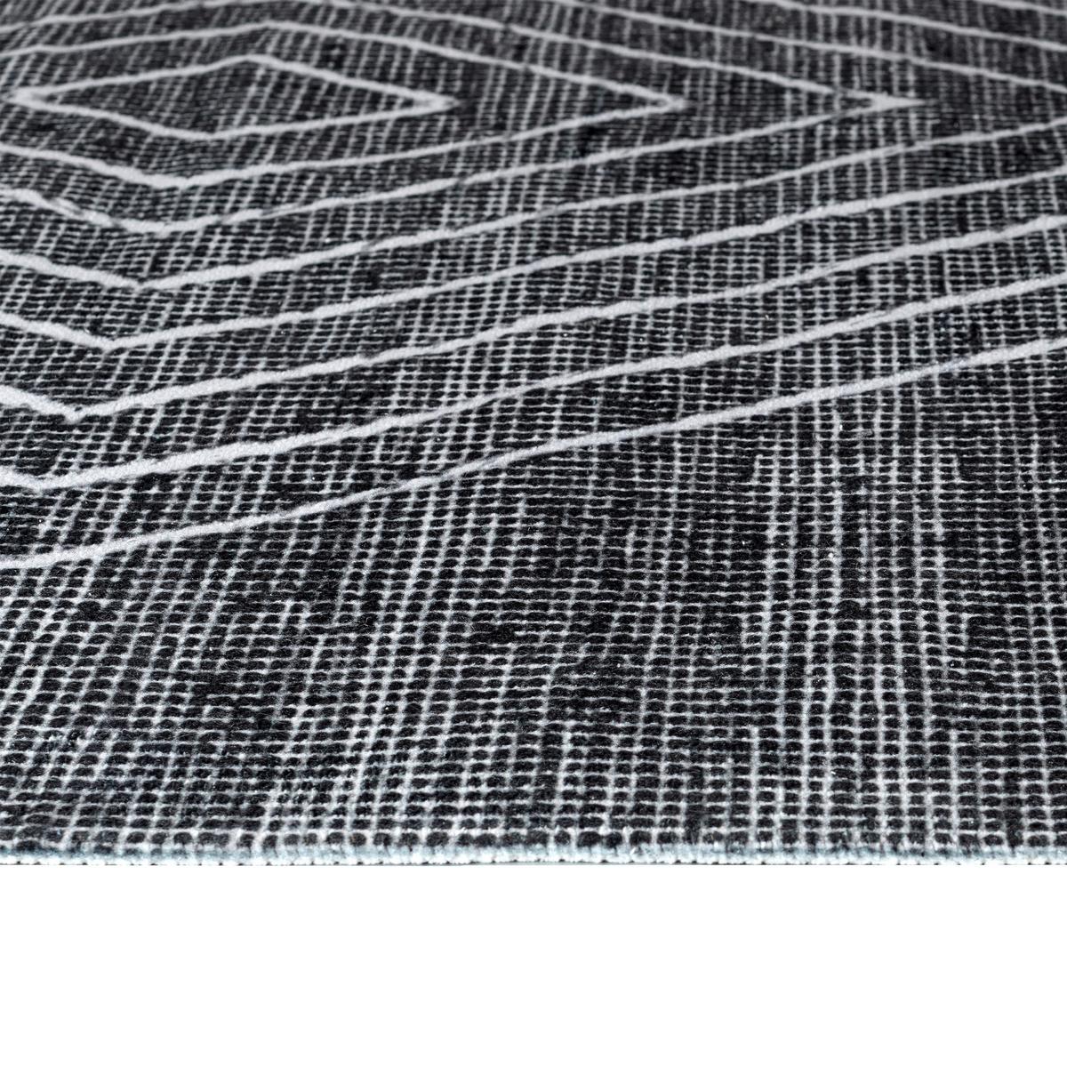 Webteppich Anthrazit/grau Fabius 120x170 Cm - Anthrazit/Grau, Natur, Textil (120/170cm)