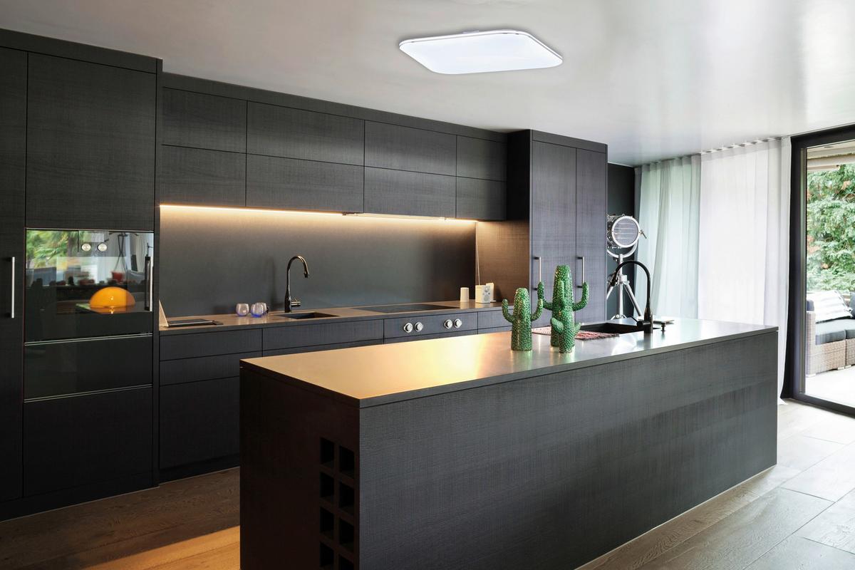 Led-deckenleuchte 21126 Porto - Chromfarben/Weiß Hochglanz, KONVENTIONELL, Glas (34/34cm) - Fischer & Honsel