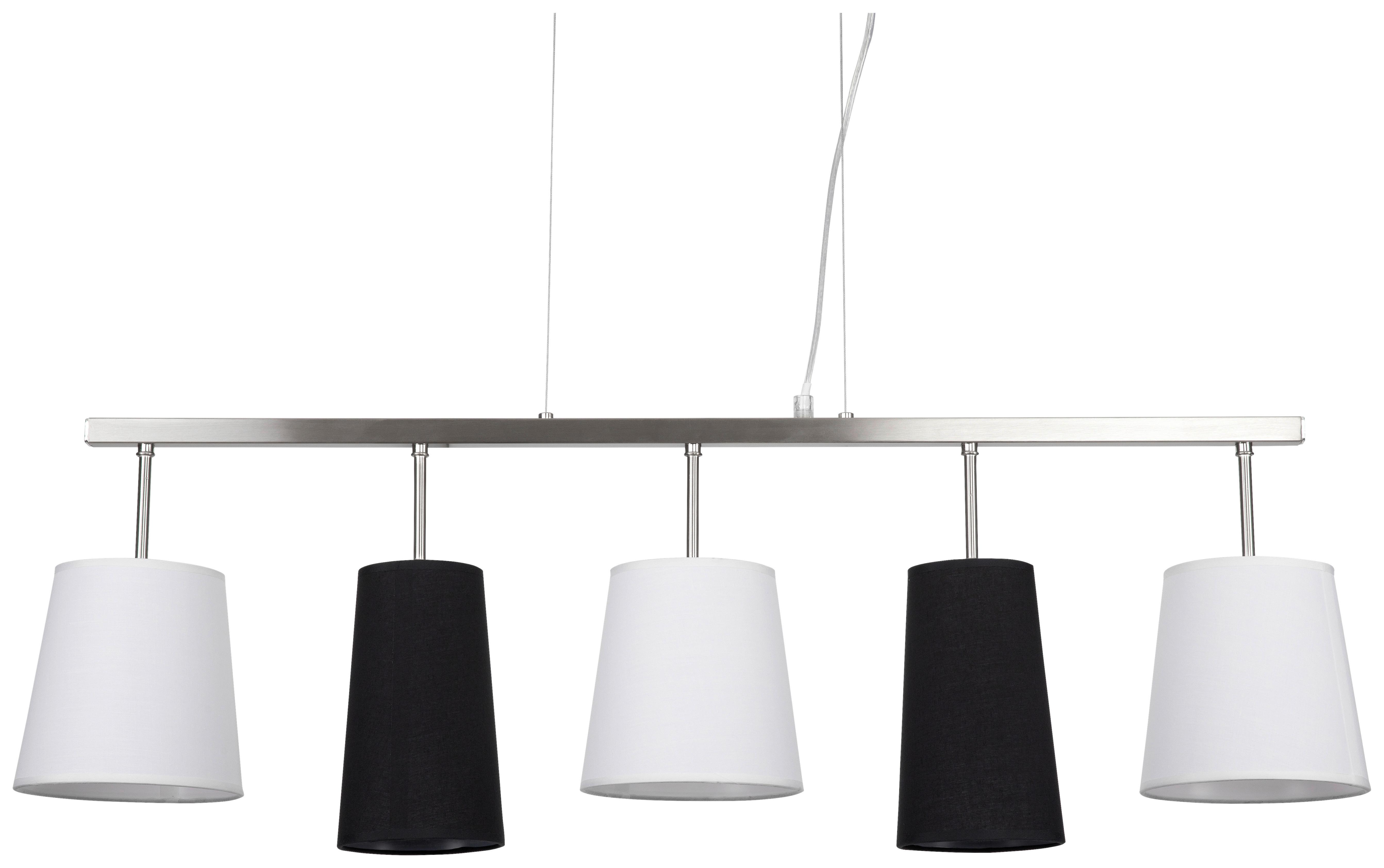 Függőlámpa Kaia - fekete/fehér, Modern, textil/fém (95/16/135cm) - James Wood