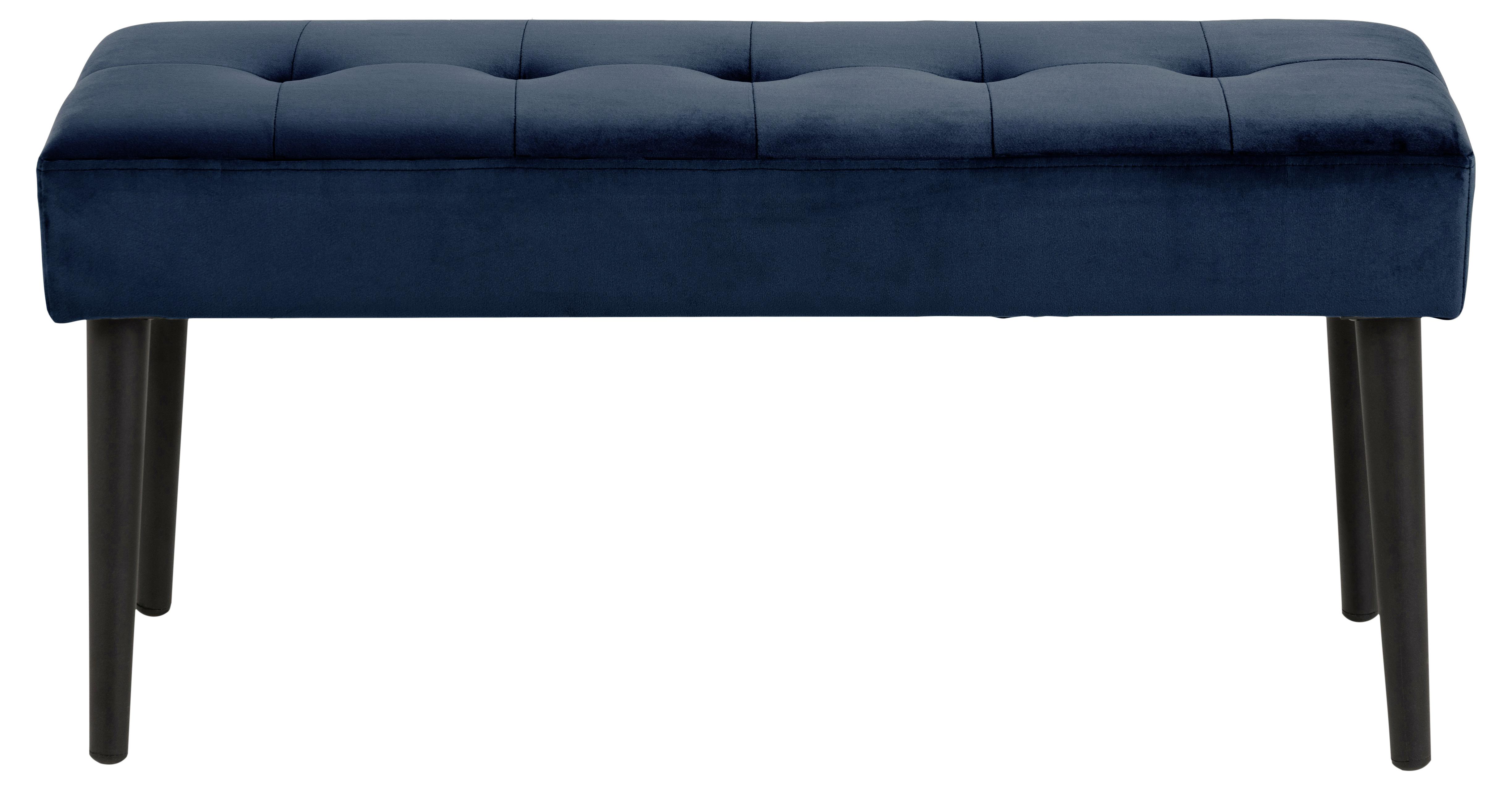Lavica na sedenie GLORY tmavá modrá - čierna/modrá, Design, kov/textil (95/45/38cm) - Livetastic