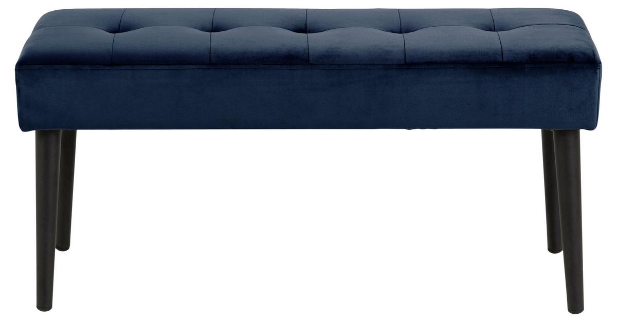 Lavica na sedenie GLORY tmavá modrá - čierna/modrá, Design, kov/textil (95/45/38cm) - Livetastic