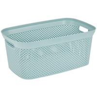 Wäschekorb Diamond Mintgrün, 54x33,5x23 cm - Grün, Basics, Kunststoff (54/33,5/23cm) - Luca Bessoni