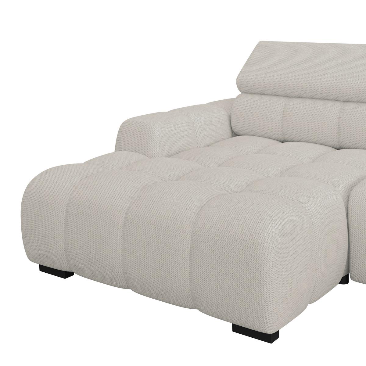 Ecksofa Fargo S Beige, B: 168cm - Sandfarben/Beige, Trend, Textil (168/285cm)