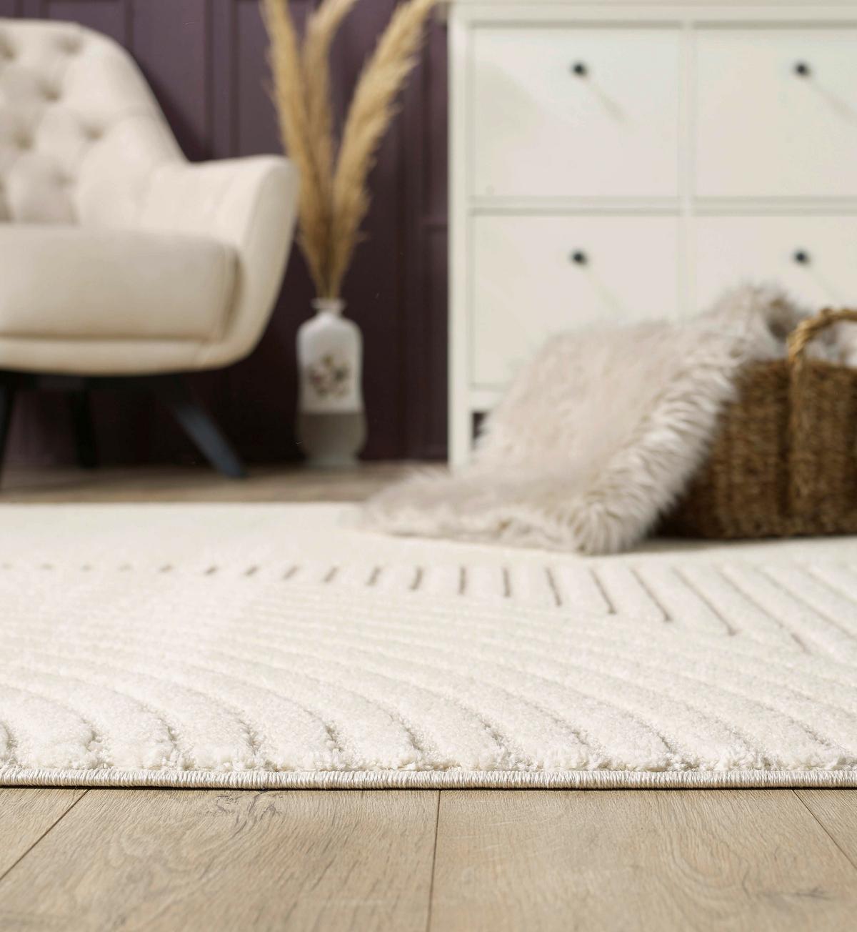 Webteppich Elio - Beige/Creme, KONVENTIONELL, Textil (160/230cm)