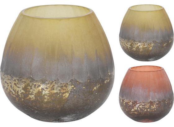 Teelichtglas Tian - Creme/Orange, LIFESTYLE, Glas (10/10cm) Teelichtglas Tian - Creme/Orange, LIFESTYLE, Glas (10/10cm)