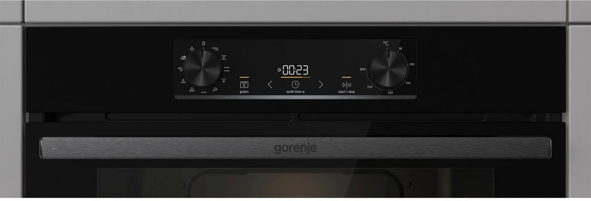 Backofenset Jump Set Aqua Schwarz B:59,5cm - Schwarz, Glas/Metall (59,5/59,5/56,4cm) - Gorenje