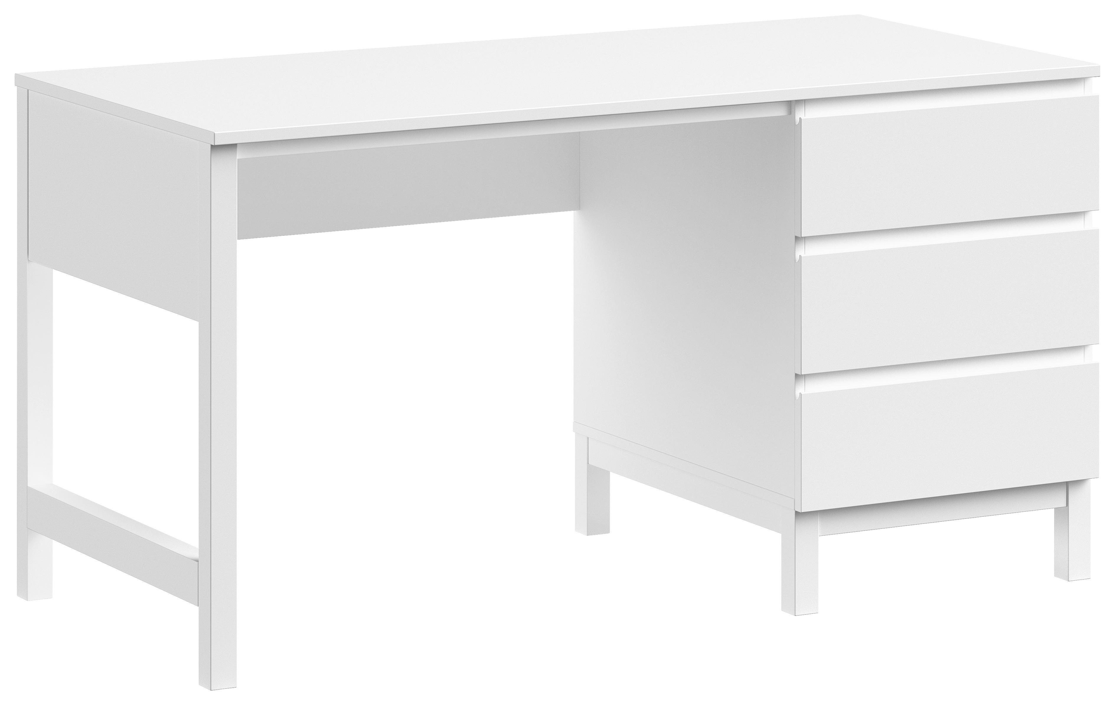 JUGENDSCHREIBTISCH Eva Weiß B: 140cm - Weiß, MODERN, Holz/Holzwerkstoff (140/75/70cm) - Vipack