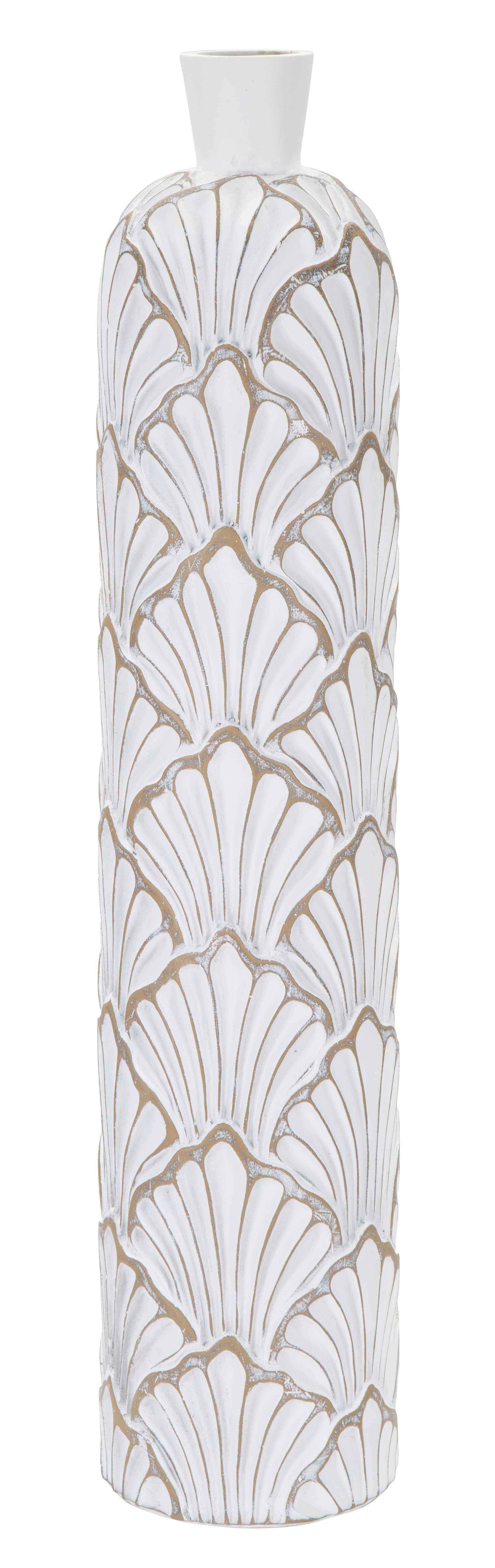 Vase Polyresin Panama Tall Weiß B: 15,5 Cm - Weiß, Basics, Kunststoff (15.5/74/15.5cm)