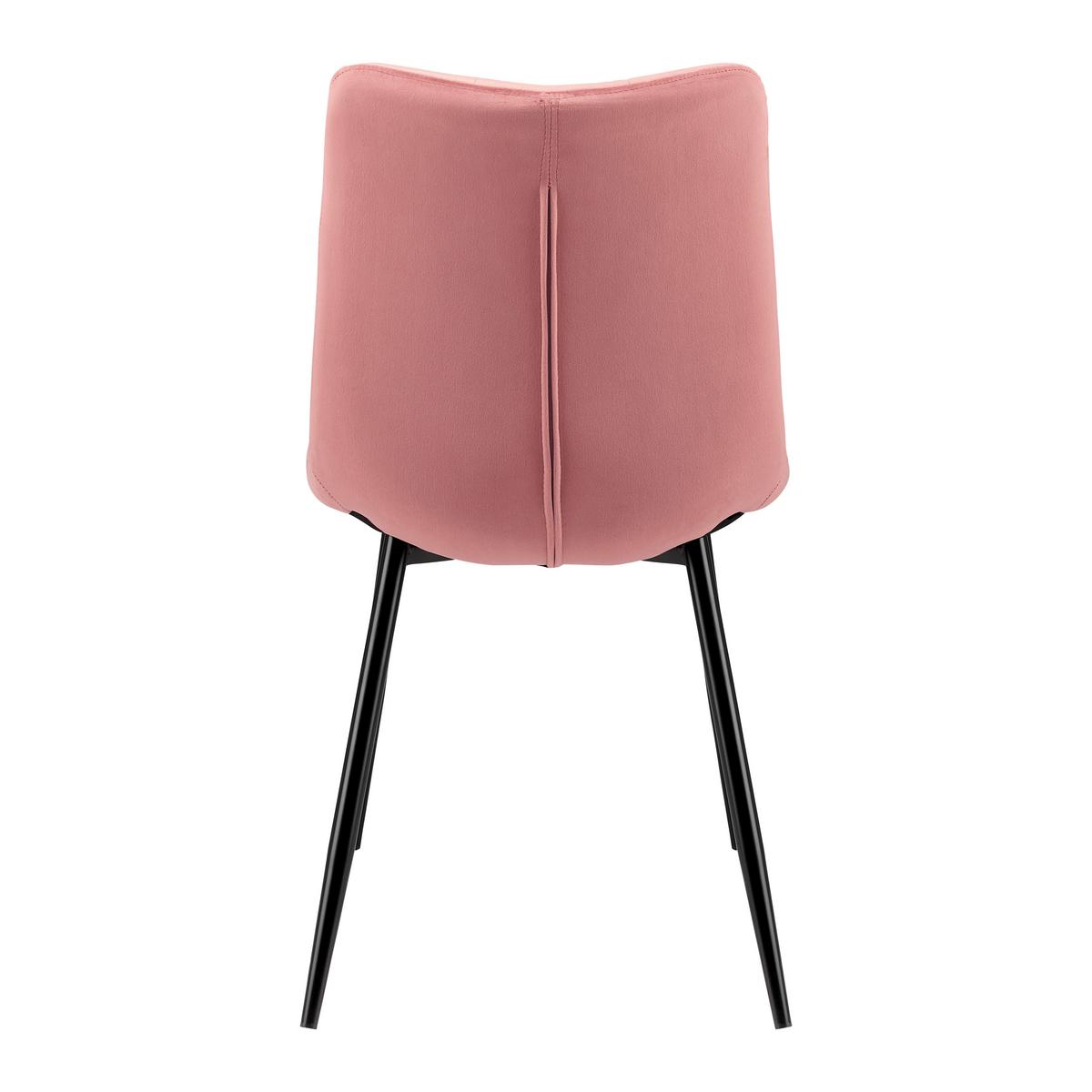Elegantní židle SURI růžová - růžová/černá, Moderní, kov/dřevo (46/87/59cm) - Bessagi Home