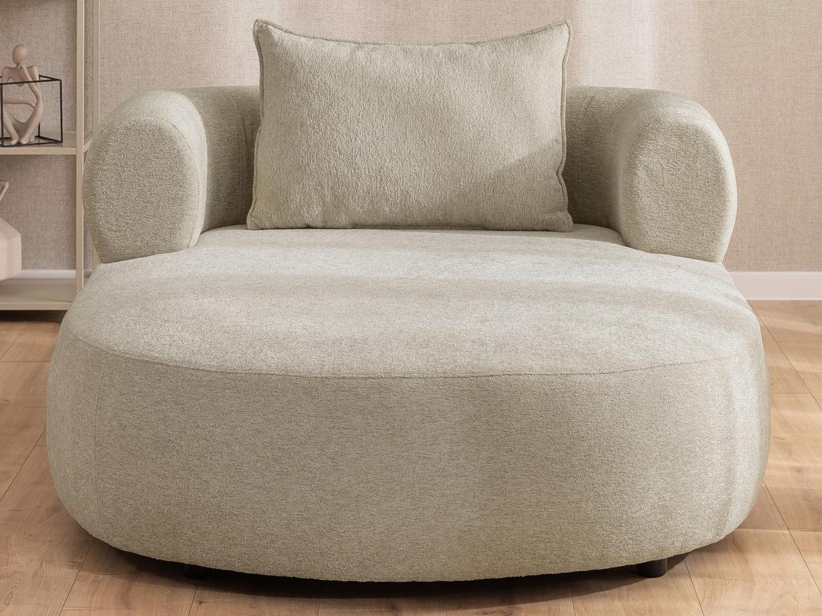 Xxl-sessel Ferro Beige B: 122 Cm - Beige/Schwarz, Design, Textil (122/76/156cm) - Livetastic