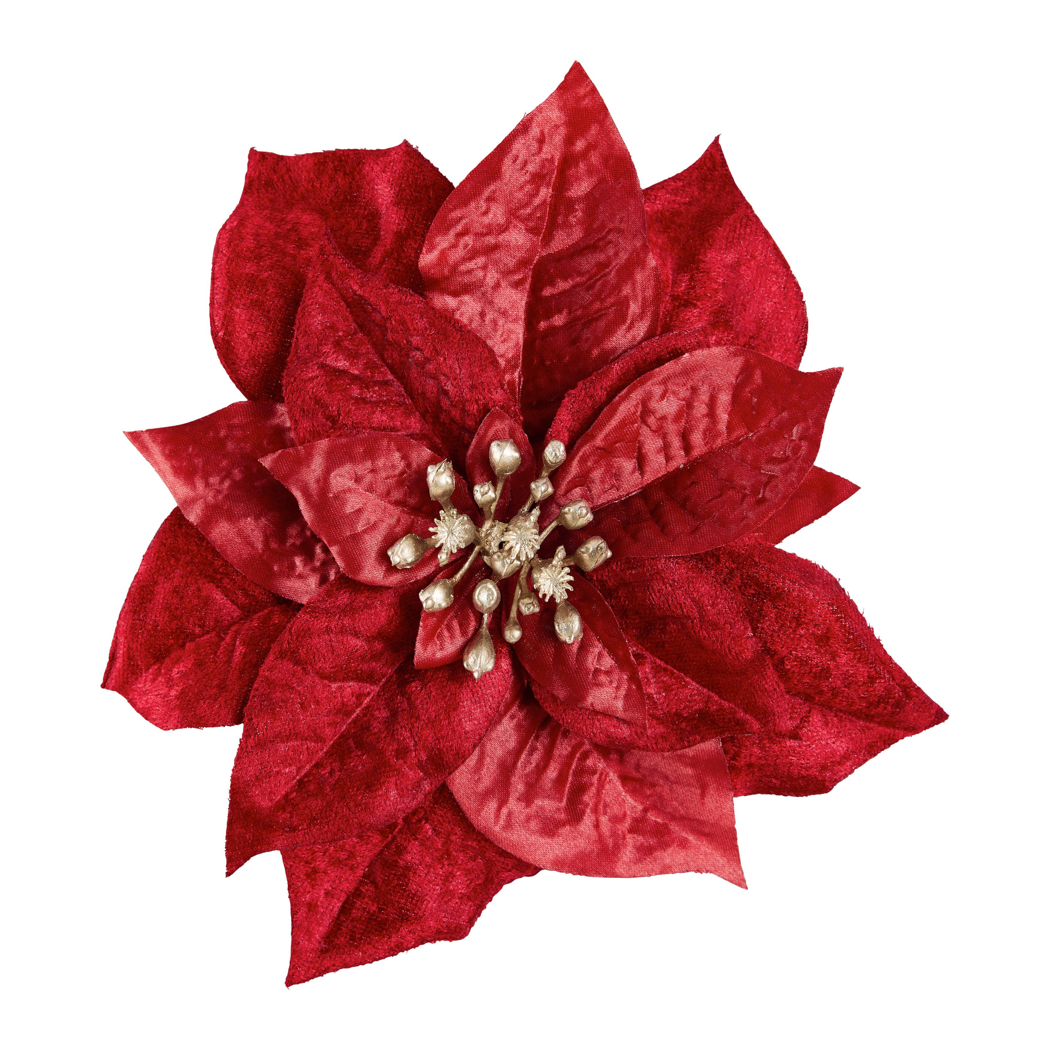 Umelá rastlina POINSETIENBLÜTE I -PAZ- - tmavočervená, Basics (18cm) - Mömax