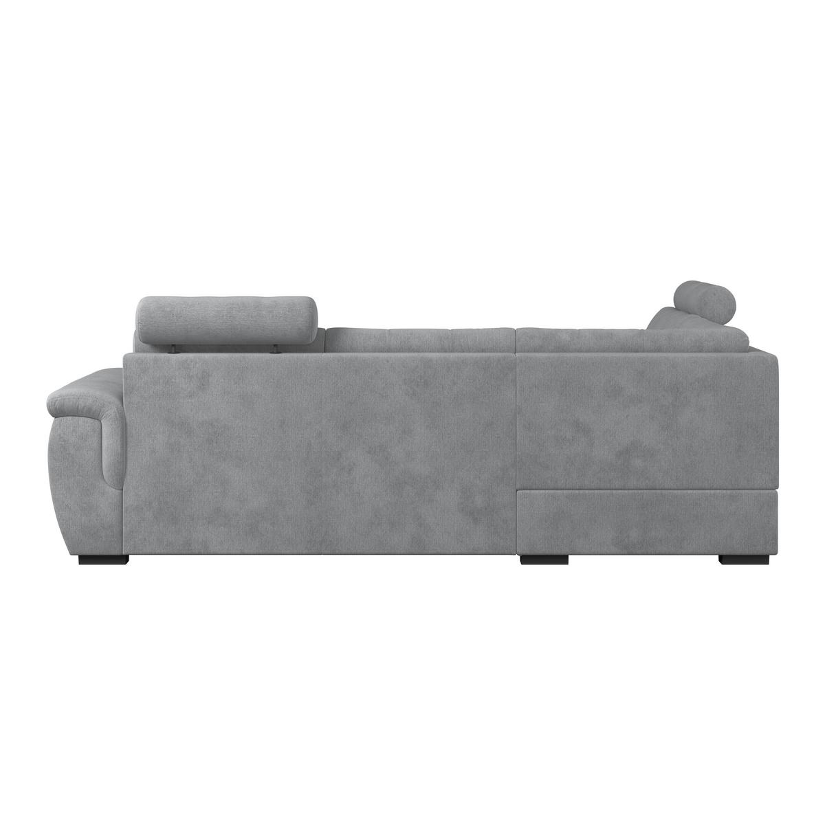 Ecksofa mit Schlaffunktion Falco new Grau 183x251 cm - Schwarz/Grau, KONVENTIONELL, Textil (183/251cm) - Ondega
