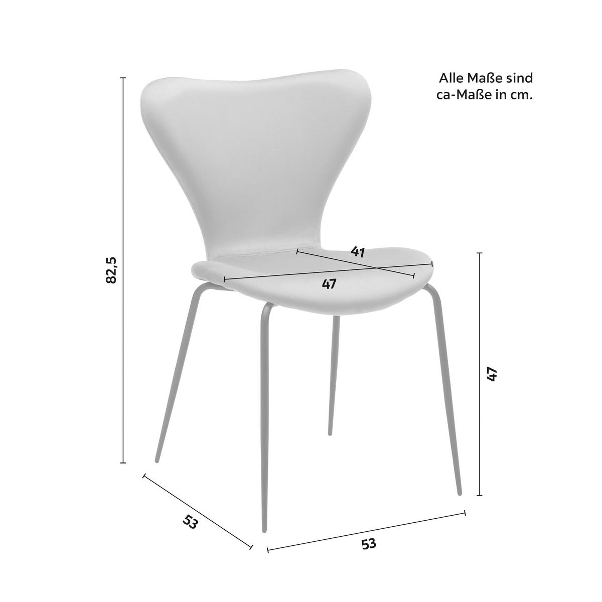 Jedálenská stolička ALICIA svetlás ivá - čierna/svetlosivá, Modern, kov/drevo (53/82,5/53cm) - Bessagi Home