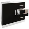 Waschbeckenunterschrank Zalo Xl B: 63 Cm Schwarz/weiß - Schwarz/Weiß, MODERN, Holzwerkstoff (63/55,8/30cm) - MID.YOU