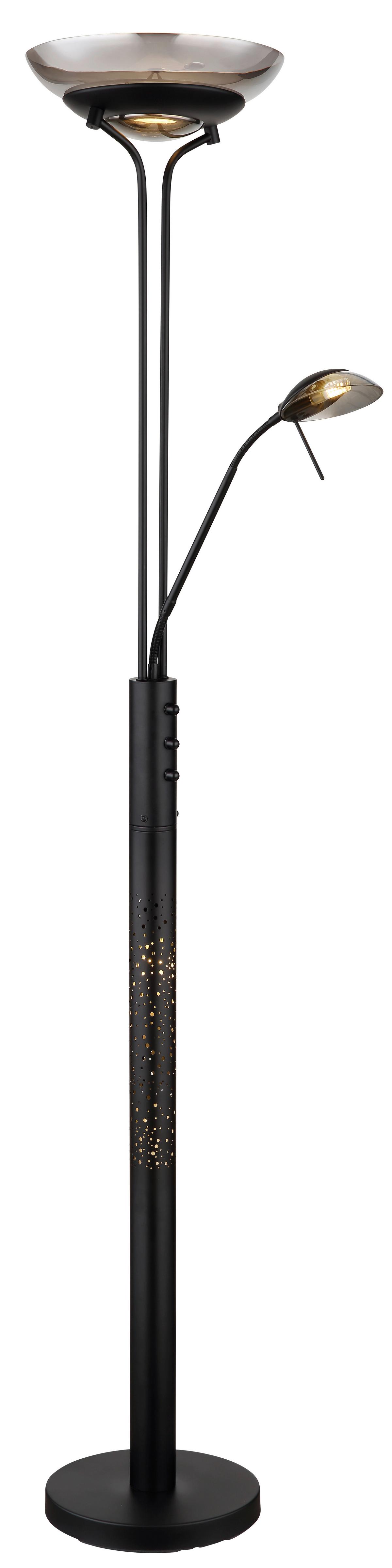 Led-deckenfluter 58908 - Schwarz, Design, Glas/Kunststoff (40/180cm) - Globo