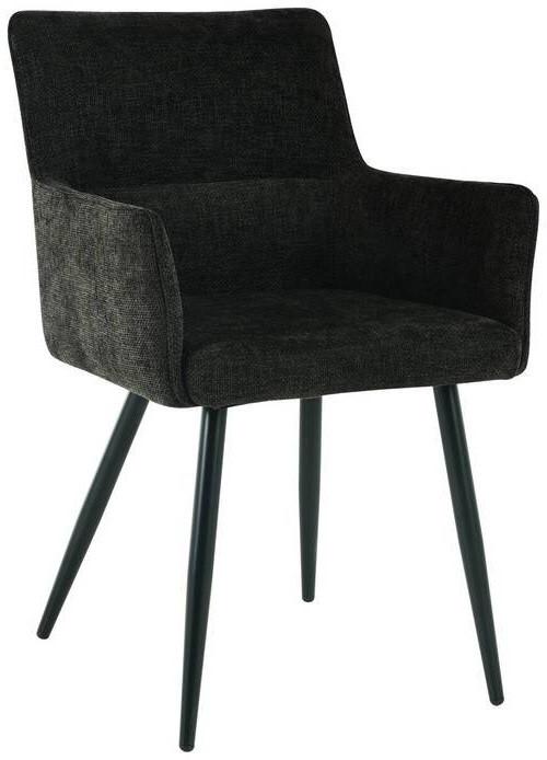 Armlehnstuhl Finn - Schwarz, LIFESTYLE, Holz/Textil (54/82/60cm) - MID.YOU