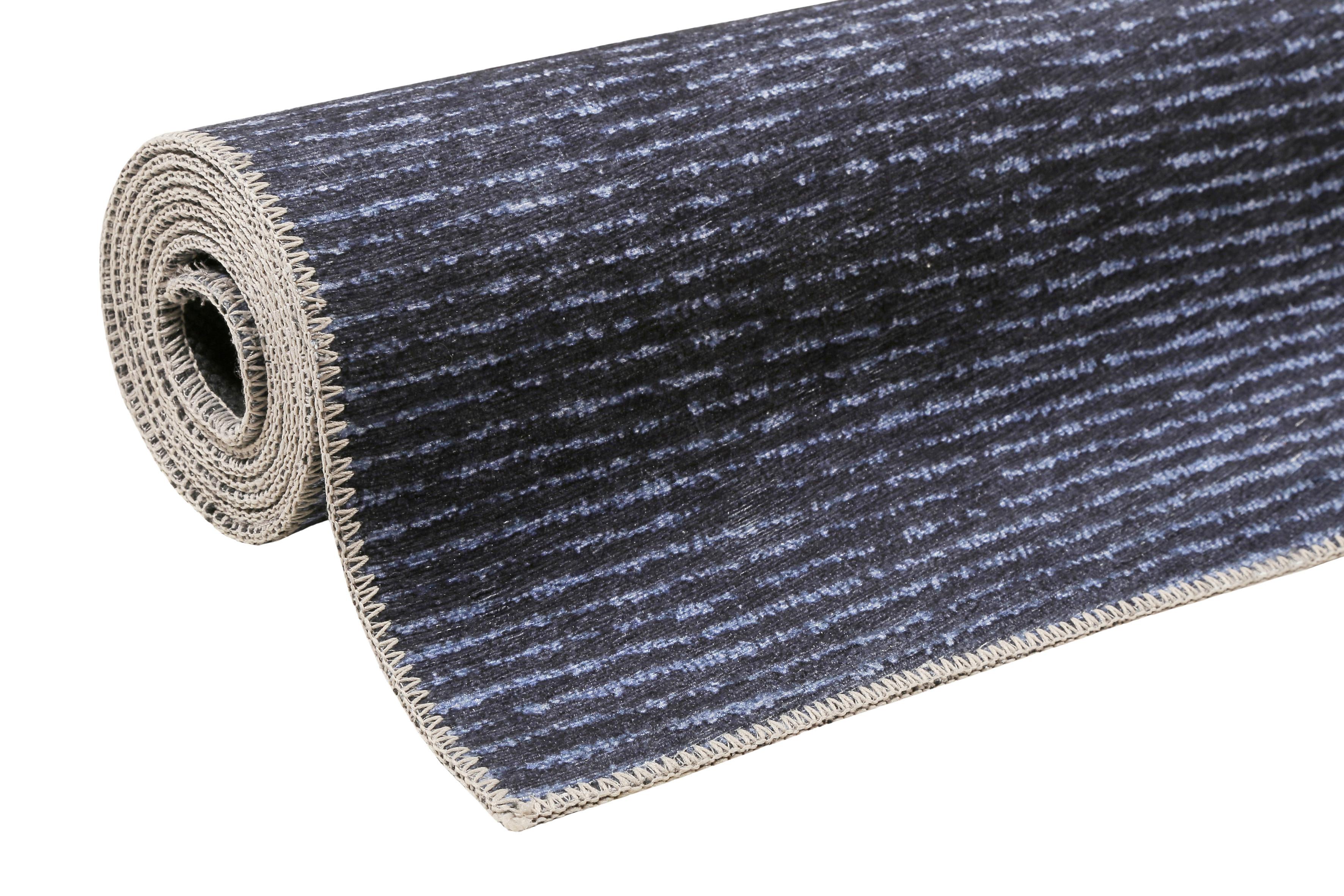 Flachwebteppich Marly Dunkelblau 130x190 cm - Dunkelblau, KONVENTIONELL, Textil (130/190cm) - Esprit