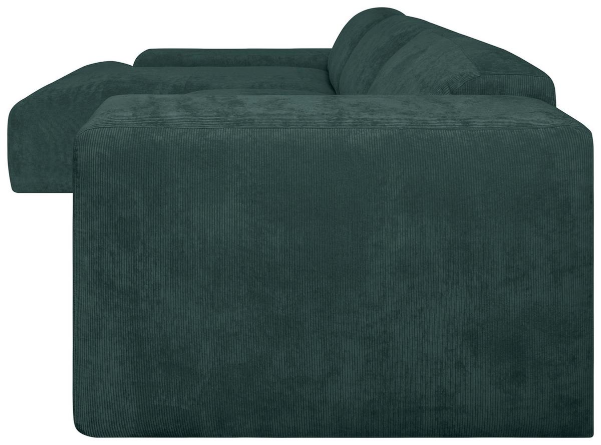 Ecksofa Hannah Grün 170x343 cm - Schwarz/Grün, Design, Textil (170/343cm) - MID.YOU