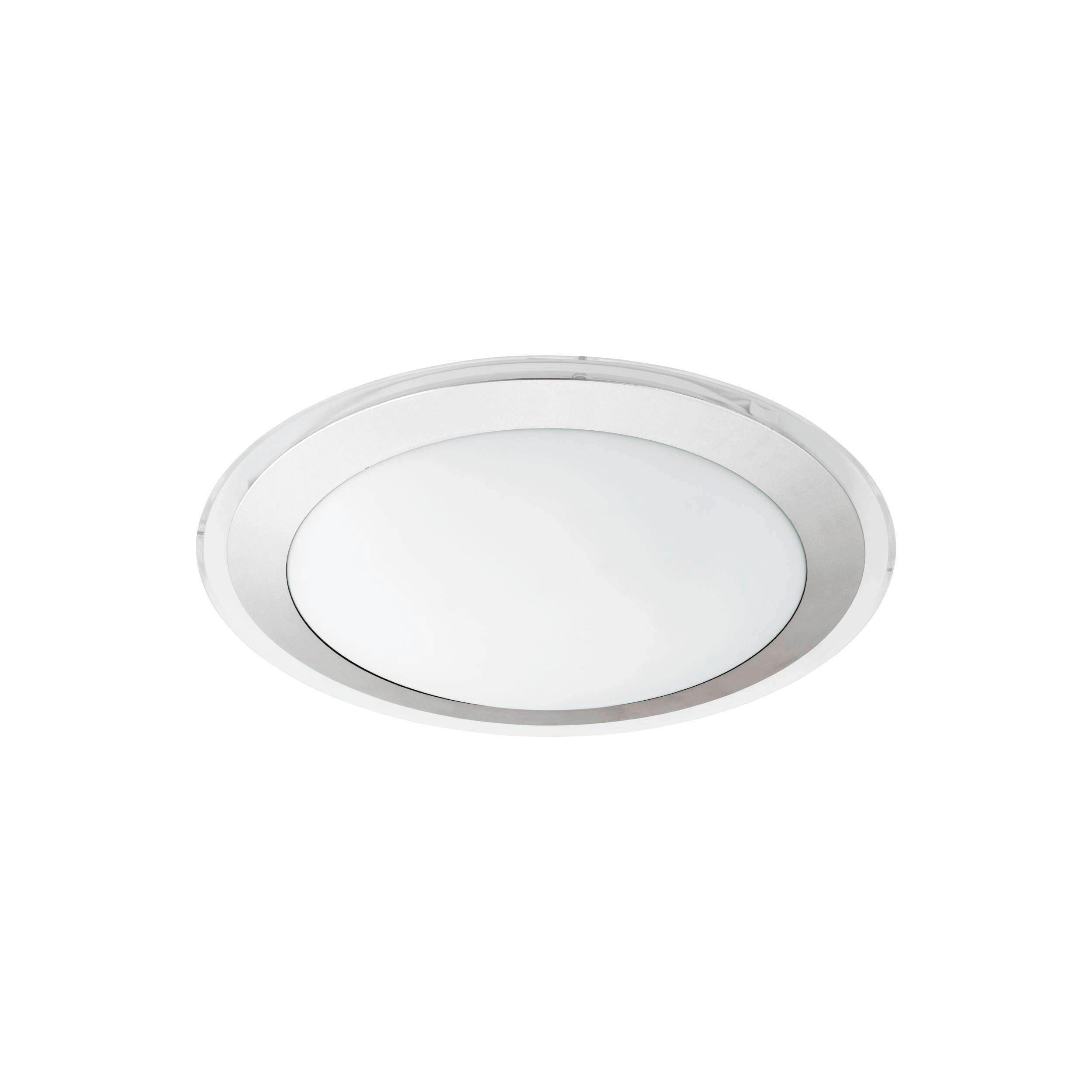 LED-Deckenleuchte 95677 Competa 1 - Silberfarben/Weiß, KONVENTIONELL, Kunststoff/Metall (33,5/7,5cm) - Eglo