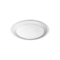 Led-deckenleuchte 95677 Competa 1 - Silberfarben/Weiß, KONVENTIONELL, Kunststoff/Metall (33,5/7,5cm) - Eglo
