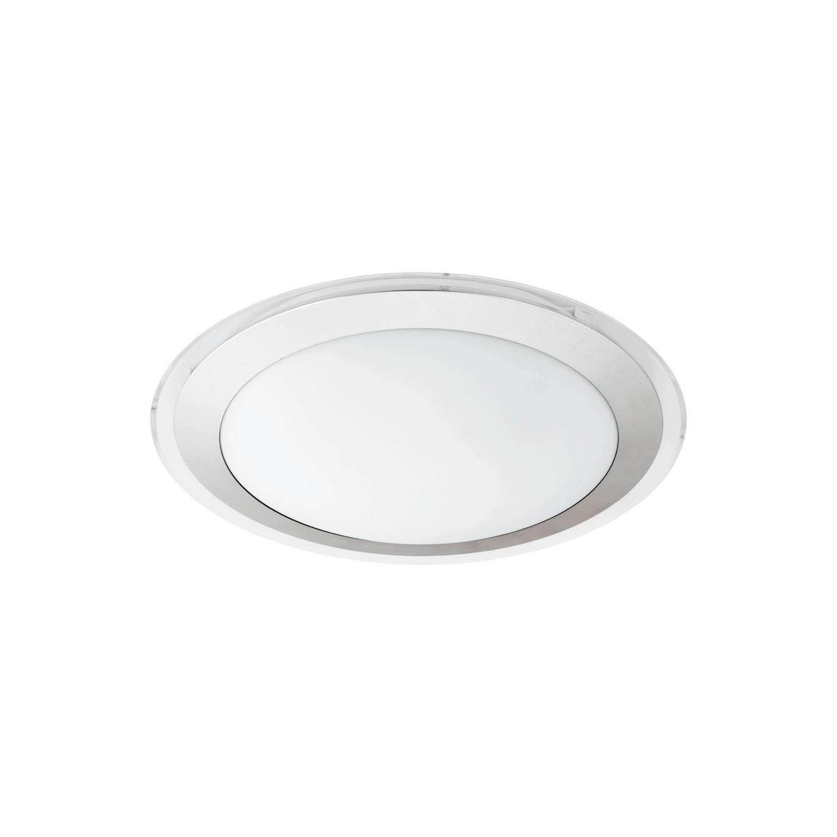 Led-deckenleuchte 95677 Competa 1 - Silberfarben/Weiß, KONVENTIONELL, Kunststoff/Metall (33,5/7,5cm) - Eglo