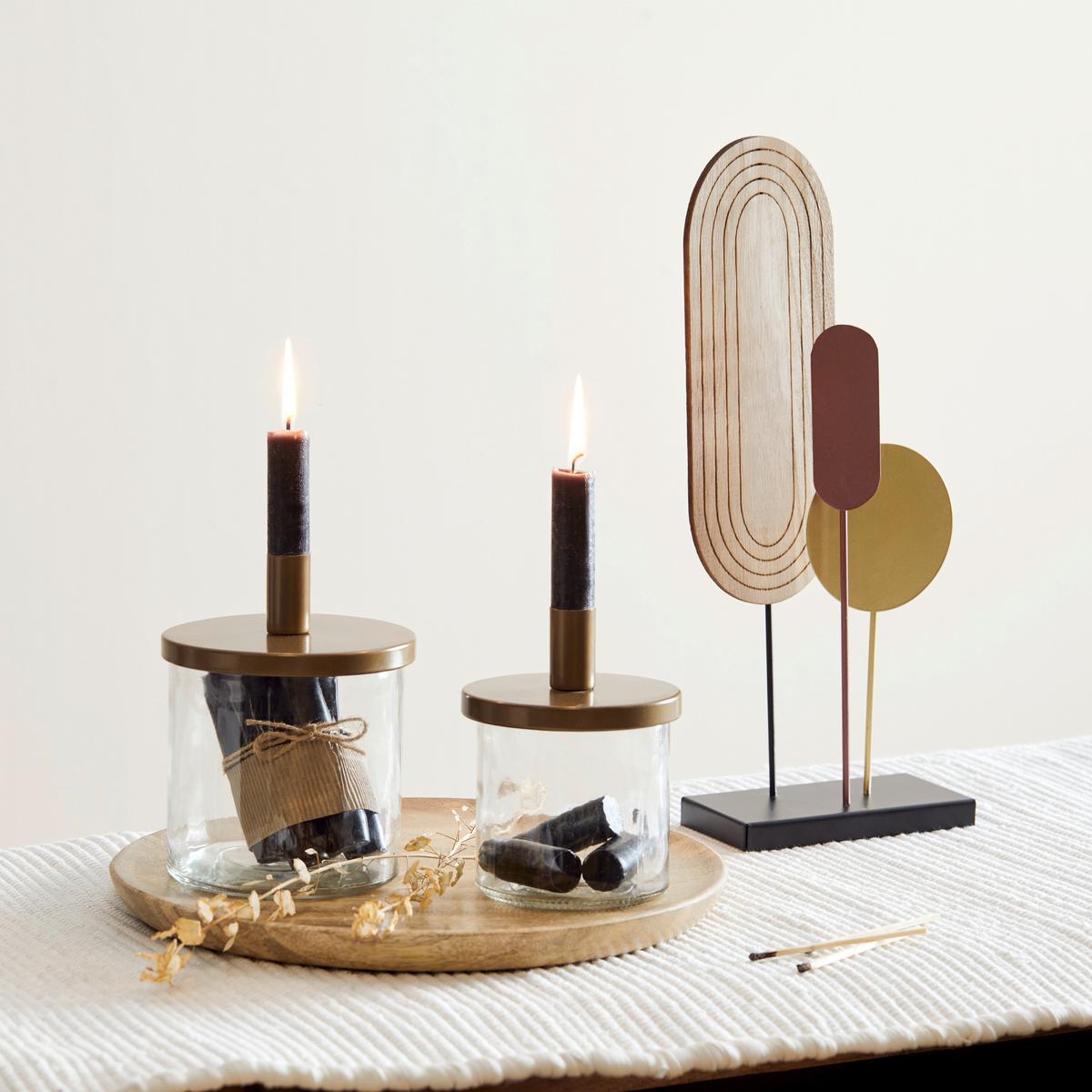 Sada dlhých sviečok Melia, 7 ks/bal. - čierna, Design, parafín (2,2/11cm) - Modern Living