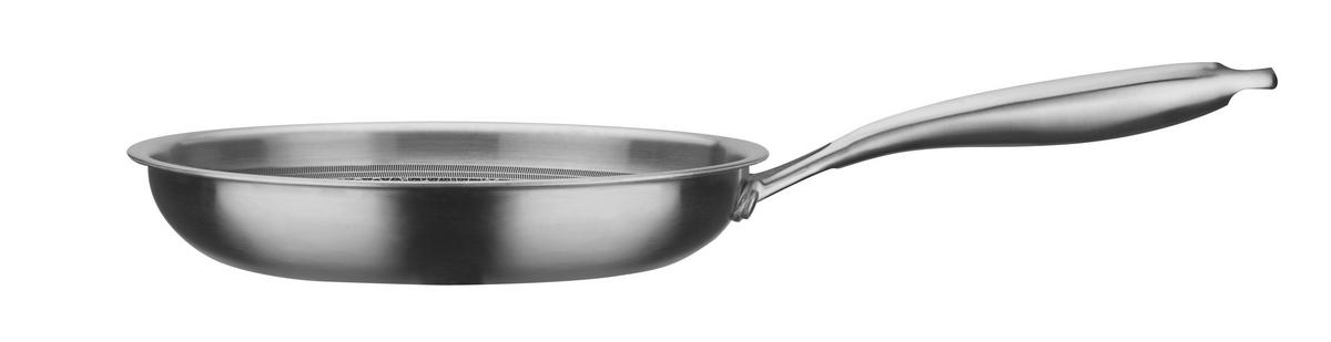 PÁNEV NA SMAŽENÍ INOXXA - barvy nerez oceli, Basics, kov (24cm) - GSW