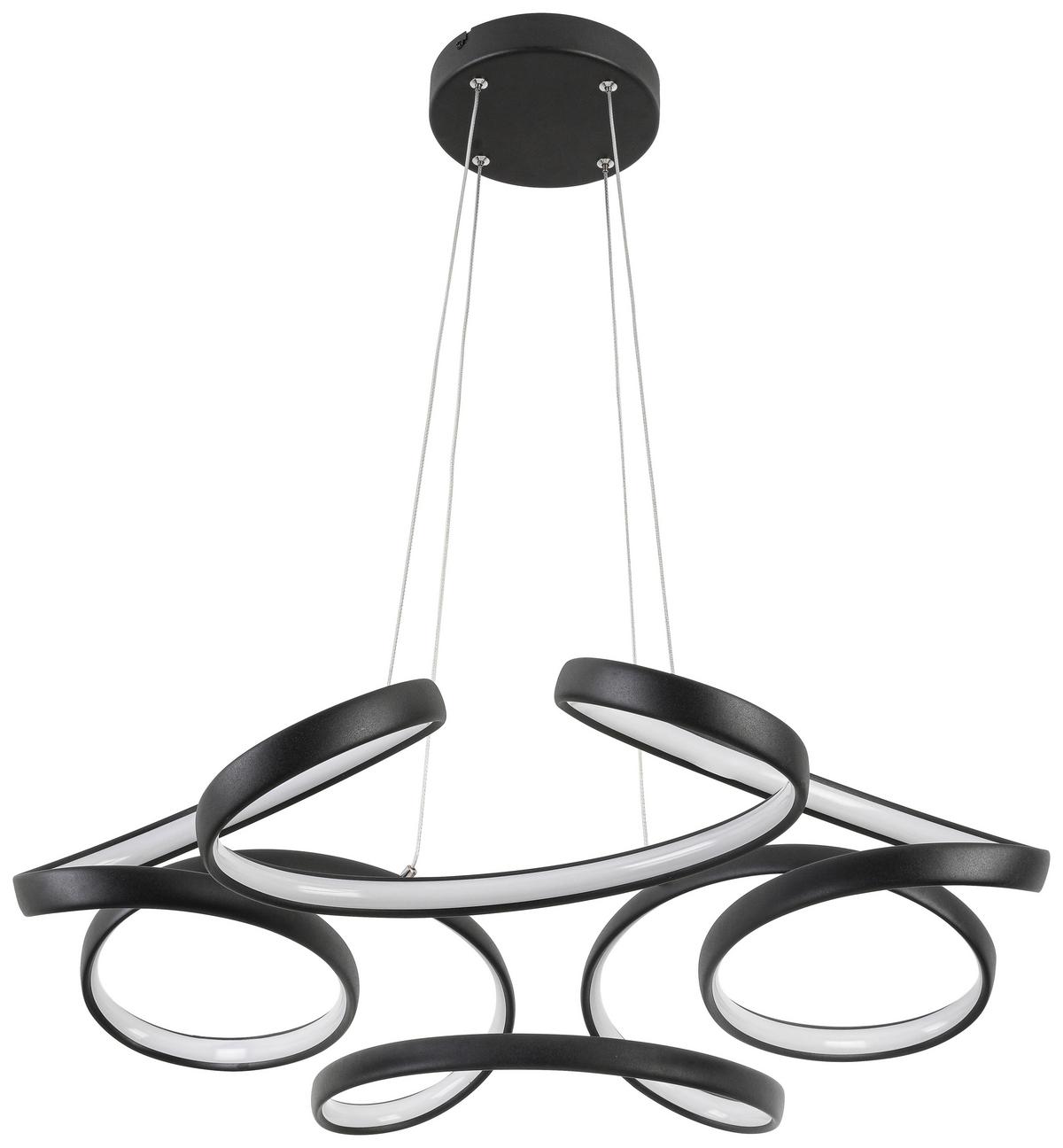 ZÁVESNÉ LED SVIETIDLO CRONO -AKT- - čierna, Romantik / Landhaus, kov/plast (70qm) - Premium Living
