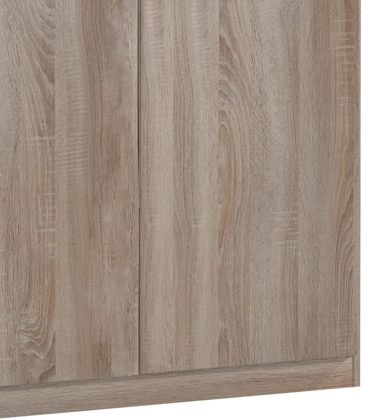 Drehtürenschrank 90cm Osaka, Sägerau Eiche Dekor - Eichefarben, KONVENTIONELL, Holzwerkstoff (90/199/58cm) - MID.YOU
