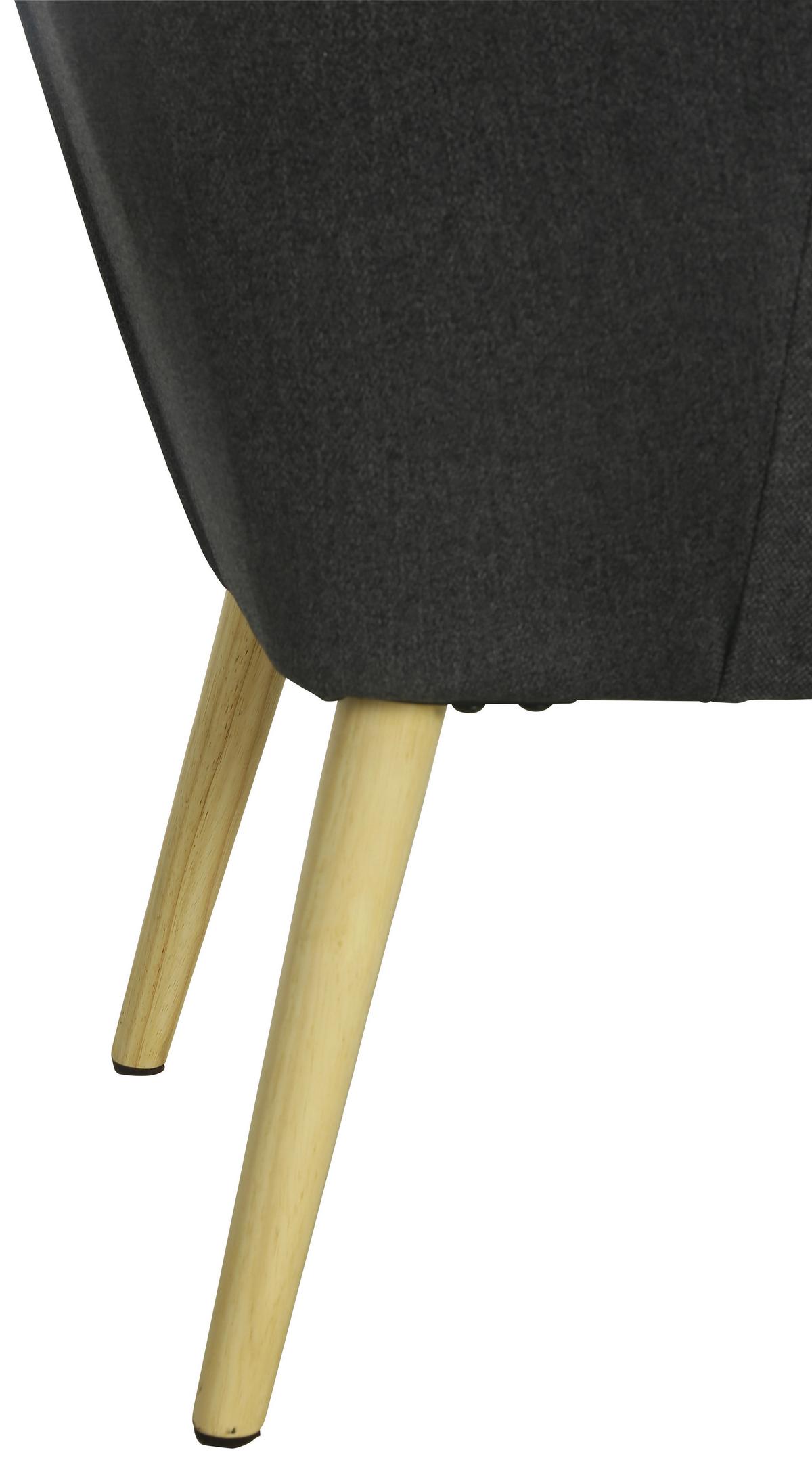 Sessel Juno - Dunkelgrau/Naturfarben, MODERN, Holz/Textil (71/85.5/67cm) - P & B