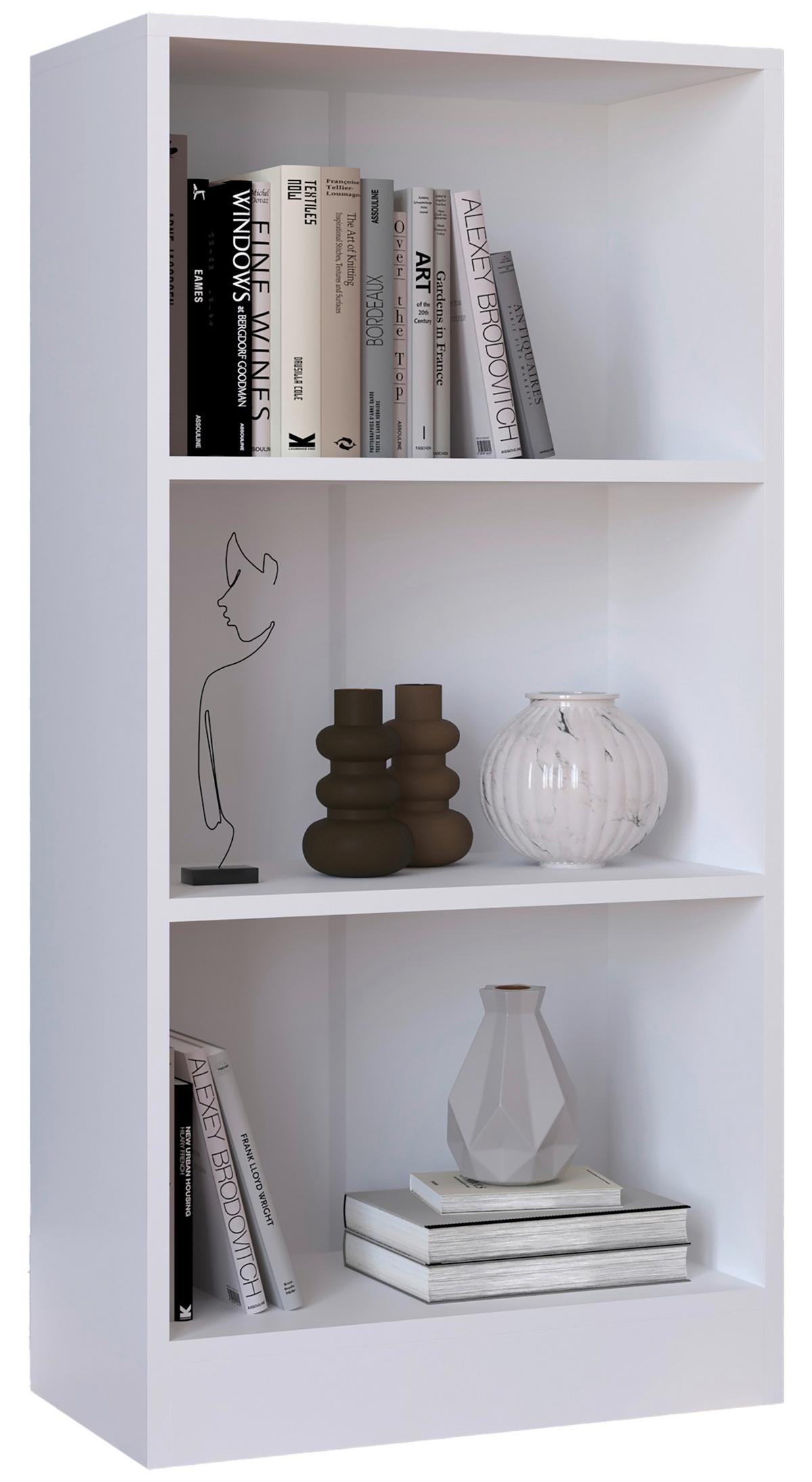 Regál Dilos š: 56 cm, bílý - bílá, Moderní, kompozitní dřevo (56/114/30cm) - MID.YOU