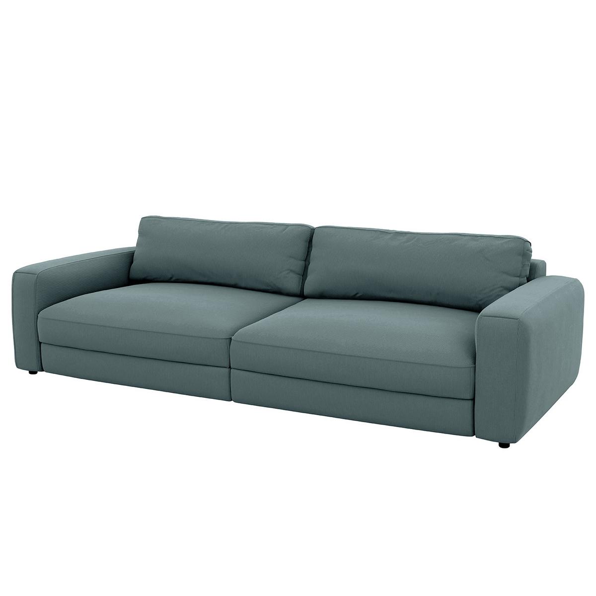 Bigsofa Bourbon Blaugrau B: 264 Cm - Blaugrau/Schwarz, MODERN, Textil (264/84/125cm) - Trendmanufaktur